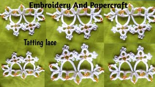 Tatting lace design tutorial for beginnersThe art of lace makingBeautiful lace making 398 [upl. by Utas582]