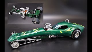 STINGAREE CUSTOM CORVETTE STINGRAY HEMI DRAGSTER 125 SCALE MODEL KIT BUILD REVIEW AMT1259 AMT [upl. by Ennaeirrac487]