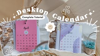 How to make mini Desktop calendar  Complete tutorial Detailed video [upl. by Martinsen523]