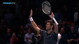 Vintage Novak Djokovic tennis vs Marin Cilic  Nitto ATP Finals 2018 [upl. by Alhan]