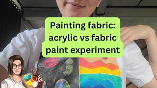 Can you Use Acrylic Paint On Fabric Acrylic vs Fabric paint vs Paint Pens vs Fabric sticks [upl. by Wilt856]