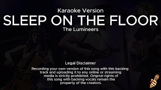 The Lumineers  Sleep On The Floor Karaoke Version [upl. by Jeremie]