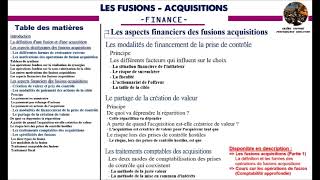 Les fusions acquisition partie 3  La prise de contrôle Ingénierie financière [upl. by Ramah]