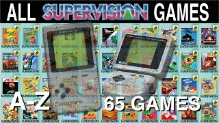 All Watara Supervision Games AZ  65 GAMES [upl. by Ddarb]