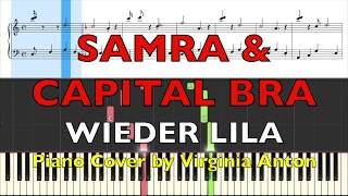 Wieder lila Samra amp Capital Bra Piano Tutorial Instrumental Cover [upl. by Bevvy]