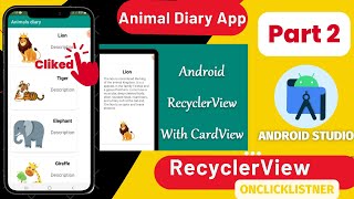 RecyclerView Item Click  Best Practice Way RecyclerView OnClickListener [upl. by Kenrick]