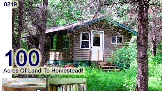 Maine Real Estate  100 Maine Acres For Sale Log Cabin Too 60s 8219 [upl. by Ahsiloc220]