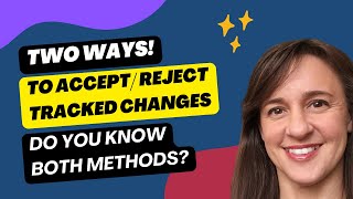 TWO WAYS to acceptreject Words TRACKED CHANGES – Do you know BOTH WritingCommunity EditingHacks [upl. by Nyvets]