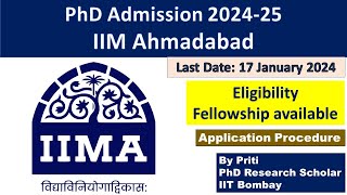 IIM Ahmedabad PhD Admission 2023  PhD Admission 2023 [upl. by Layol618]