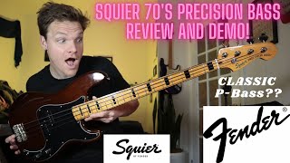 Fender Squier 70s Precision Bass Review and Demo [upl. by Darom]