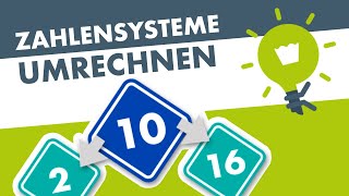 ZAHLENSYSTEME UMRECHNEN TEIL 2 einfach erklärt Dezimal Binär Hexadezimal [upl. by Assilym]