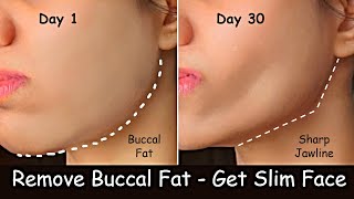 Remove Buccal Fat  Lose Face Fat with Jawline Exercise  Get Slim Face Sharp Jawline V Shape Face [upl. by Baxter722]