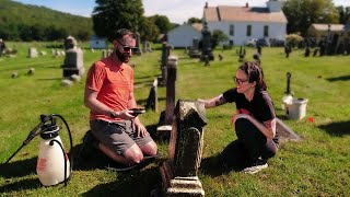 Cleaning Headstones with TikToks ManicPixieMom [upl. by Giddings543]