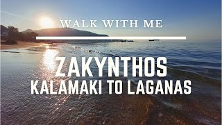 Zakynthos  Kalamaki to Laganas Beach Walk [upl. by Baptist]