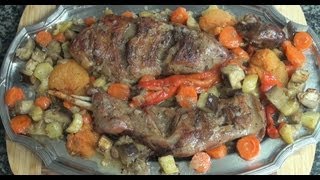 Patas de cabrito al horno con verduras Vídeo receta 113 Aquí cocinamos todos Cooking [upl. by Grogan208]