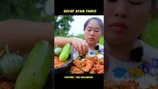 SAYAP AYAM TAUCO mukbang lalapanmentah makan short indonesia [upl. by Giorgi495]