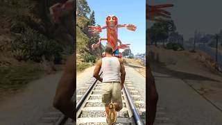 GTA V FRANKLIN SAVING HALLOWEEN FROM THOMASEXE TRAIN shorts [upl. by Crist]