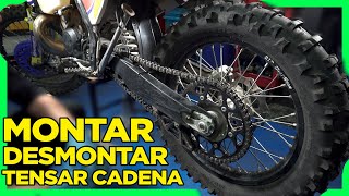 Poner Quitar y Tensar cadena de moto Enduro  Distrito Enduro [upl. by Angus97]