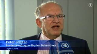 ARD Tagesschau  Datenschutzbeauftragter Schaar kritisiert Innenministerium  592013 [upl. by Nnyltak692]