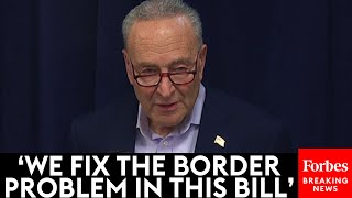 JUST IN Schumer Promotes JustReleased Bipartisan Supplemental And Border Bill [upl. by Oibesue712]