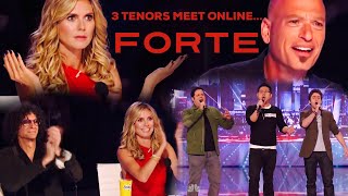 FORTE  Three Tenors meet online and shock the judges on Americas Got Talent  Pie Jesu [upl. by Ekaj]