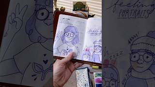 Sketchbook FlipThrough Daily Self Portrait Challenge part 2 shorts [upl. by Wilfred]