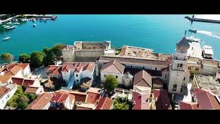 Krk Croatia drone view of old town [upl. by Nner465]