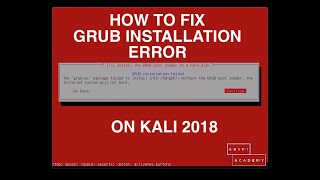 How to Install Kali 2018 as a VM with Network Mirror and Grub Boot Loader [upl. by Jago]