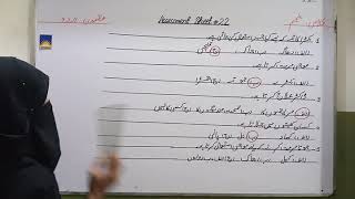 Assessment Sheet 22 Class 5 Urdu [upl. by Nylatsirhc303]