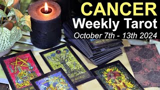 CANCER WEEKLY TAROT READING quotEVENTS CONSPIRE TO BRING NEW JOYquot October 7th  13th 2024 weeklytarot [upl. by Engamrahc398]