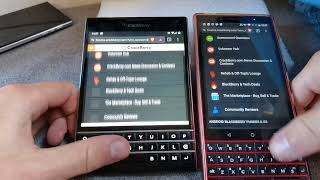 Passport on Lineage OS Android 11 vs Key2 Oreo Android 81  browsing Crackberry [upl. by Anivel]