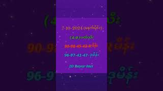 71020241201အတွက် myanmar2d ต่ายอรทัย 2diq [upl. by Rabah551]