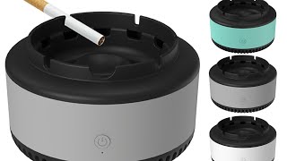 SelfExtinguishing Ashtray Battery Operated Smokeless Ashtray Reduces Smoke and Ash Odors [upl. by Wolliw]