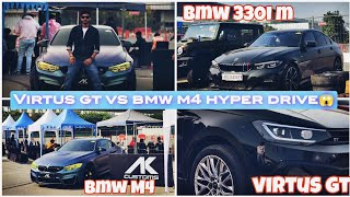 Virtus Gt vs Bmw M4 Vs Bmw M330i vs skoda rapid Hyper drive on Highway 😱 [upl. by Ayouqes]