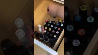 Organizing my vanity part 5 organizingpolishes asmr gelpolish [upl. by Chadd]