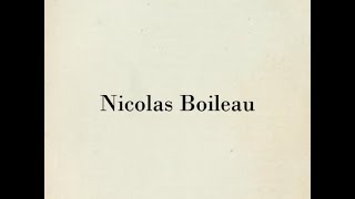 Art Poétique Chant I Nicolas Boileau [upl. by Annaierb]