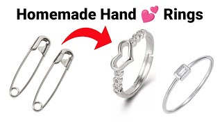 Safety Pin Ring IdeaHow to make RingHandmade RingDIY RingCouple Love RingsMakeRinghomemadering [upl. by Acenom206]