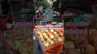 Fresh apples sold in the scooter cart in Ahmedabad [upl. by Niknar327]