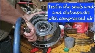 Bench testing transmission clutch packs and seals with air pressure [upl. by Atis]