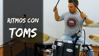 RITMOS de BATERIA con TOMS  Clases de batería [upl. by Aikit]