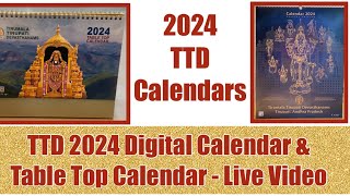 TTD 2024 Digital Calendar amp TTD 2024 Table Top Calendar  Tirumala Tirupati  Live Video [upl. by Ayaros]