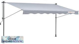 VEVOR Manual Retractable Awning 118quot Outdoor Retractable Patio Awning Sunshade Shelter Review [upl. by Nelra]