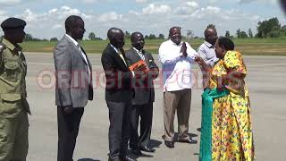 PM NABBANJA ROBINAH RECOGNISES MATUA JOB RICHARD UPON ARRIVING AT ARUA AIRPORT [upl. by Tina]