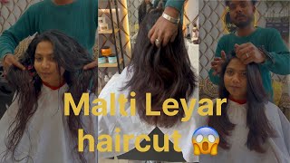 Leyar haircut  with blow dryer  full video [upl. by Bohner112]