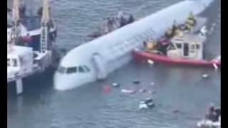 US Airways Flight 1549 Hudson River Plane Crash Video A320 [upl. by Nidorf688]