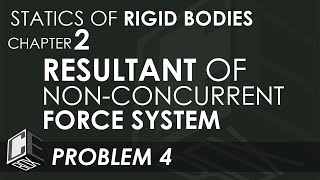 Statics of Rigid Bodies Chapter 2 Resultant of Non Concurrent Forces Prob 4 PH [upl. by Sivart535]