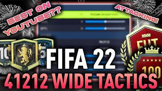 BEST META PRO 41212 WIDE CUSTOM TACTICS  PLAYER INSTRUCTIONS  FIFA22 ULTIMATE TEAM [upl. by Perseus]