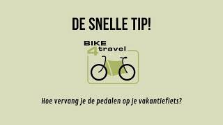 Hoe vervang of verwijder je de pedalen van je vakantiefiets [upl. by Ecidna]