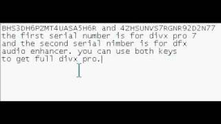 DivX Pro Serial key [upl. by Clancy440]