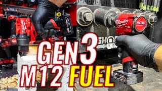 Small and MIGHTY Gen 3 Milwaukee M12 FUEL Hammer Drill Driver and Impact Driver Review [upl. by Gillmore]